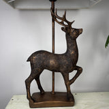 rustic brown stag table lamp