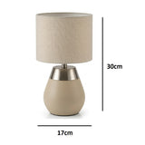 Cream Bedside Touch Table Lamp