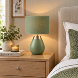 Sage Green Bedside Touch Table Lamp