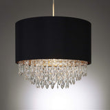 Black Easy Fit Pendant with Crystal