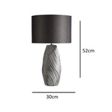Polished Chrome Modern Ceramic Table lamp with Shade 