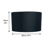 Large Navy Blue Drum Lampshade