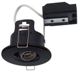 Matt Black IP20 Fire Rated Twist Lock GU10 Recessed Downlight