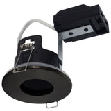 Matt Black IP65 Bathroom Fire Rated Twist Lock GU10 Recessed Downlight