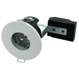 Matt White IP65 Bathroom Fire Rated Twist Lock GU10 Recessed Downlight