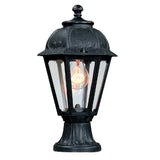 Britalia BRMIKROLOT-SABA Black Outdoor Traditional Vintage Lantern Pedestal Post Light