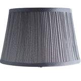 Britalia BRL12MPL/GREY Grey Faux Silk Vintage Mushroom Pleated Tapered Lampshade 