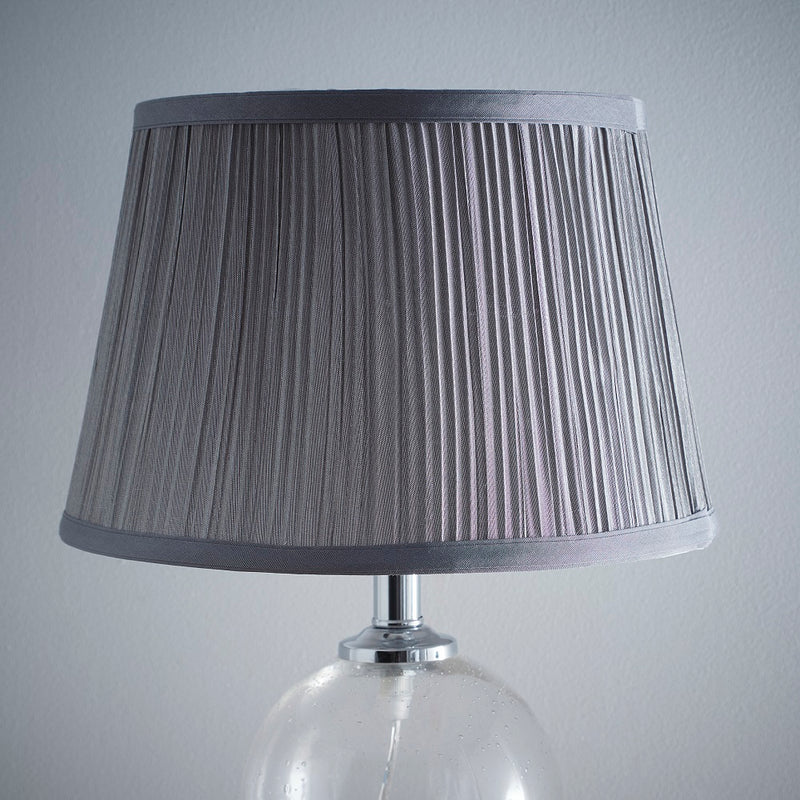10 Inch Grey Pleated Lampshade