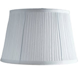 White Faux Silk Vintage Mushroom Pleated Tapered Lampshade 35cm