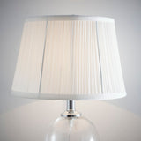 White Faux Silk Vintage Mushroom Pleated Tapered Lampshade 30cm