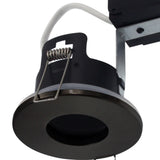 Matt Black Fascia Bathroom Recessed Downlight