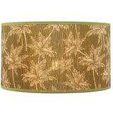 Lampshade with palm tree pattern in bamboo