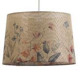 12" Beige Linen Floral Design Vintage Easy Fit Tapered Drum Shade 30cm