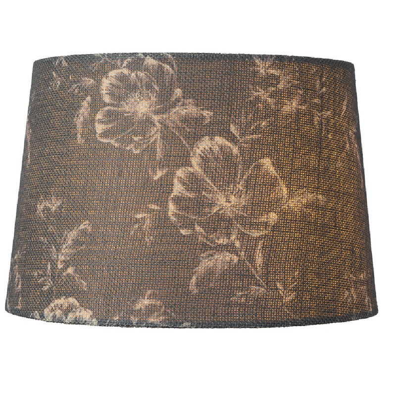 Slate Grey Floral pattern Lampshade
