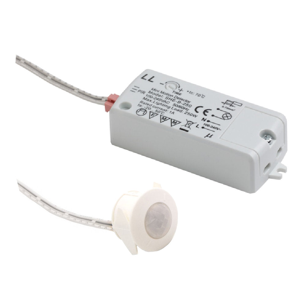 Britalia BRPIRSENTIM-WH White Round Fascia PIR Sensor Switch 240V ...