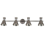 Satin Chrome Vintage Adjustable 4 Lamp Bar Ceiling Spotlight 72cm