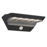 LED Anthracite Outdoor Solar Power Square Head Wall Light with PIR