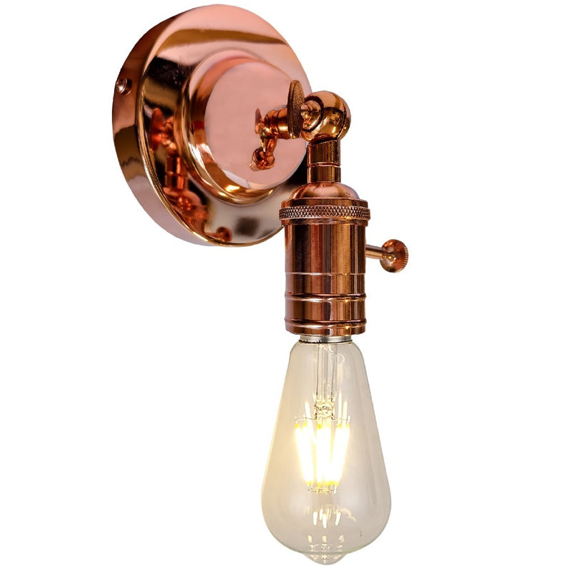 Copper Retro Industrial Down Wall Light