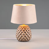 Ceramic table Lamp with Velvet Shade