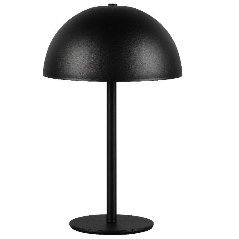 Britalia BR54891132 LED Black Dome Shape USB Rechargeable Touch Table Lamp - 21cm Height