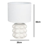 White Bedside Table lamp with Shade