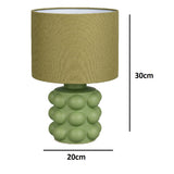 Green Bedside Table lamp with Shade