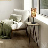 Leopard print pattern table lamp