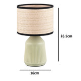 Green ceramic table lamp