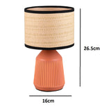 Burnt Orange ceramic table lamp