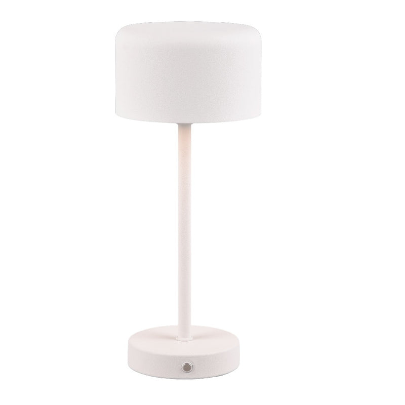 Britalia BR59151131 LED Matt White Stem USB Rechargeable Touch Retro Table Lamp - 30cm Height