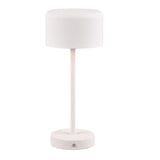 LED Matt White Stem USB Rechargeable Touch Table Lamp 30cm