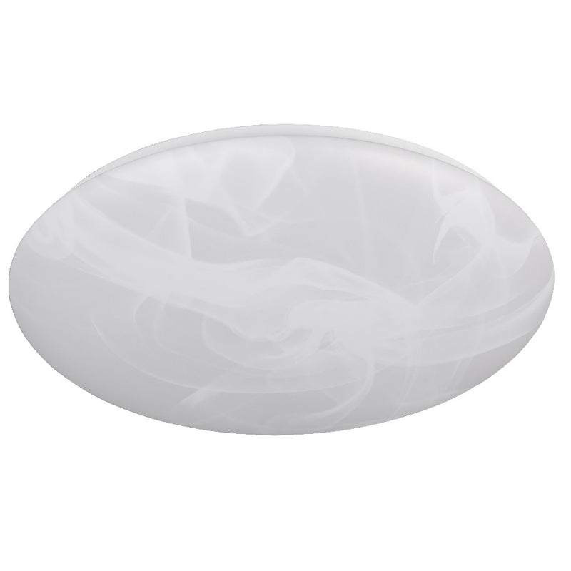 Britalia BR64631901 LED White Alabaster Modern Round Flush Ceiling Light - 38cm Diameter