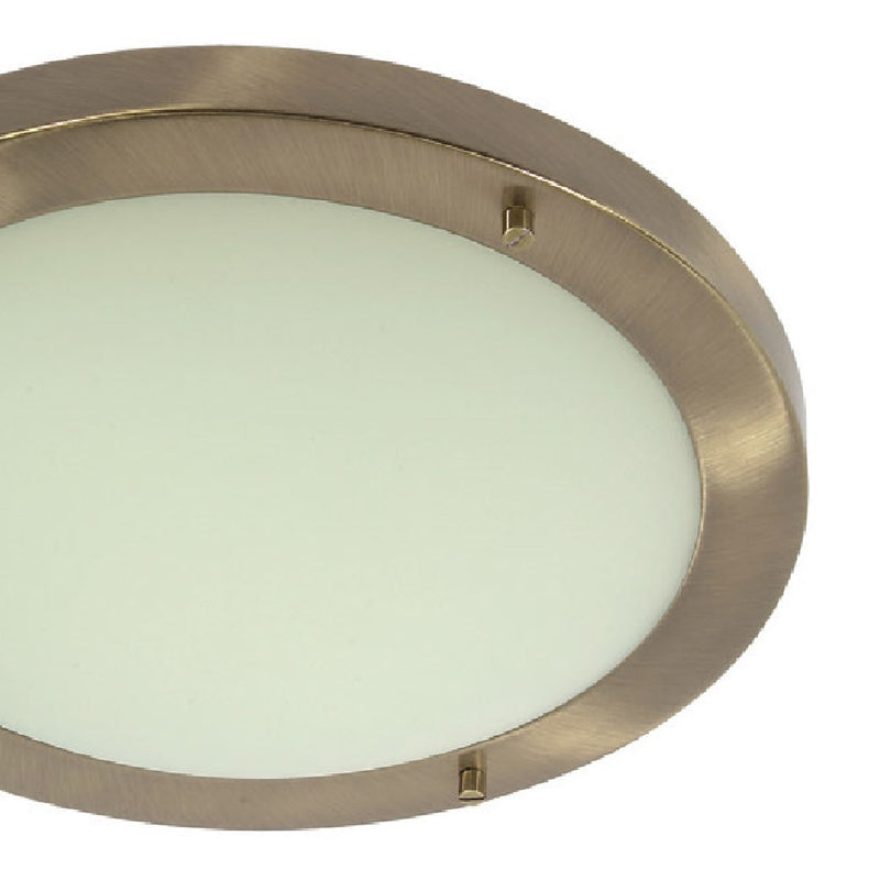 Antique Brass Round Vintage Flush Bathroom Lighting