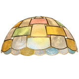 Multicoloured Capiz Shell Vintage Retro Easy Fit Pendant Shade 30cm
