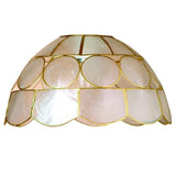 Natural Opaque Capiz Shell Art Deco Vintage Easy Fit Dome Pendant