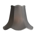 Oaks S701/10 SL Slate Grey 10" Traditional Faux Silk Scalloped Lamp Shade - 25cm Diameter