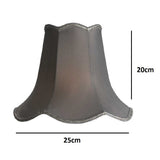 faux silk scalloped shade in grey