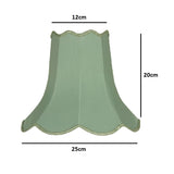 Sage Green Scalloped Lamp Shade