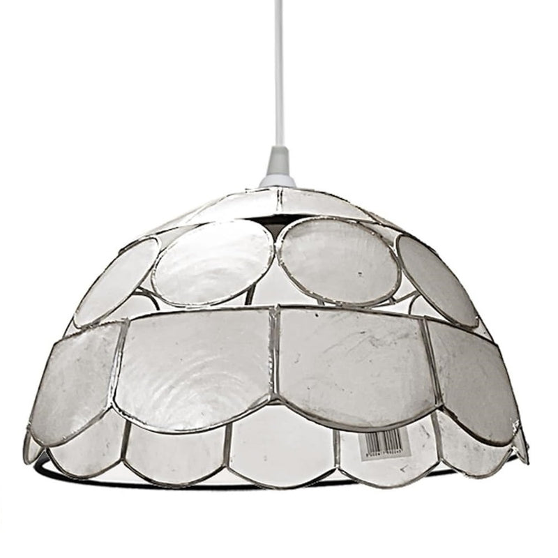 Silver Capiz Shell Wild Butterfly Vintage Easy Fit Pendant