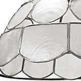 Silver Geometric Capiz Shell Pendant