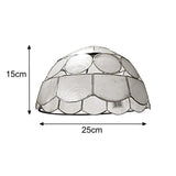 Silver metal and Capiz Shell Lampshade