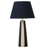 Britalia BRLSOLABL/TL Navy Blue and Cream Ceramic Modern Table Lamp with Navy Blue Shade