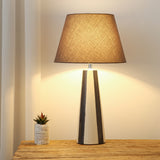 minimalist ceramic table lamp in natural tones