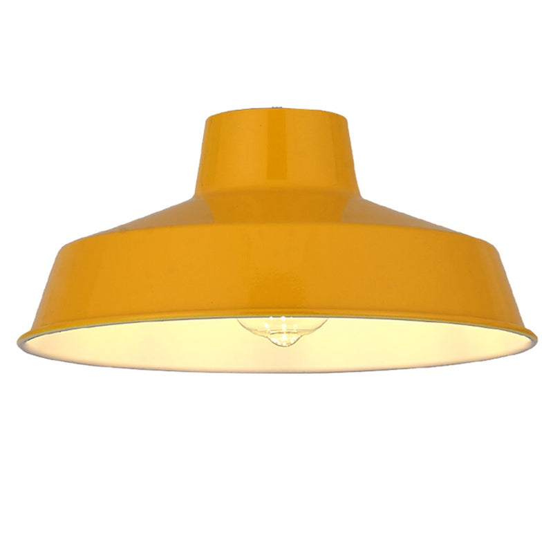 Yellow Metal Dome Pendant Light Shade