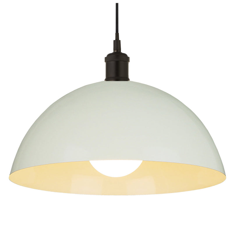 Cream Metal Vintage Dome Pendant Ceiling Shade