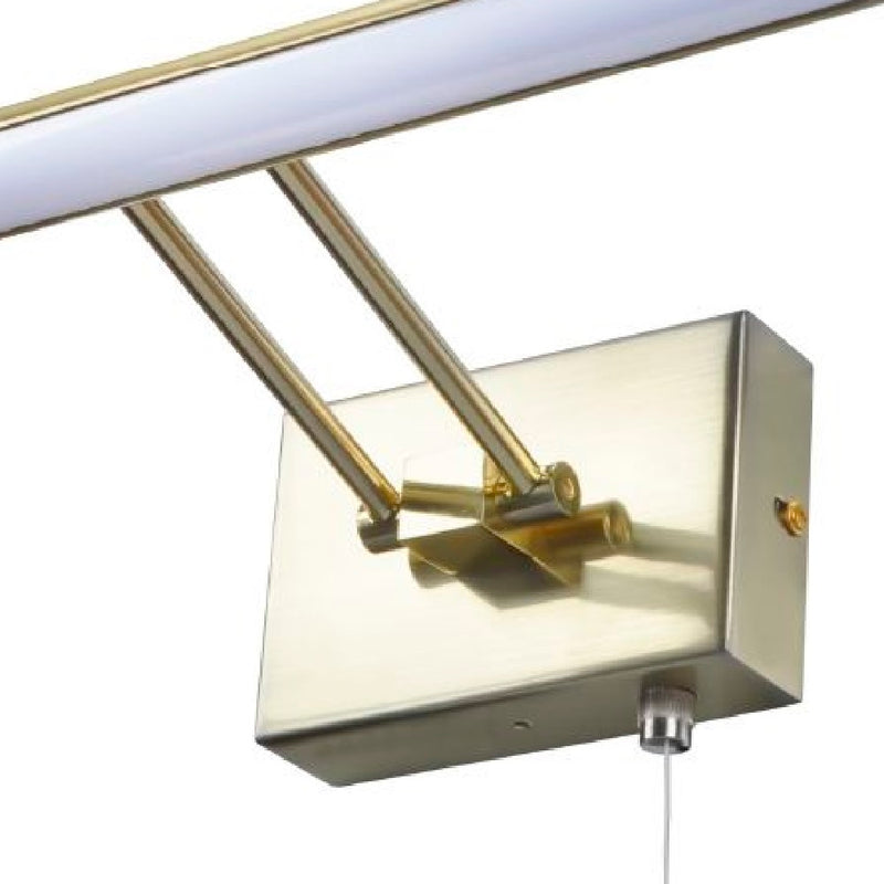 Satin Brass Vintage Bathroom Switched Picture Wall Light