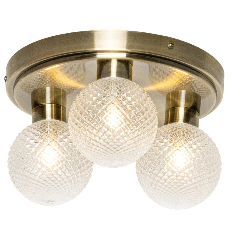 Antique Brass Bathroom Ceiling Light ip44
