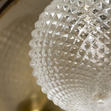 Gold and Glass Bathroom Flush Light