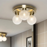 Vintage bathroom light in antique brass