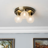 Antique brass low ceiling light